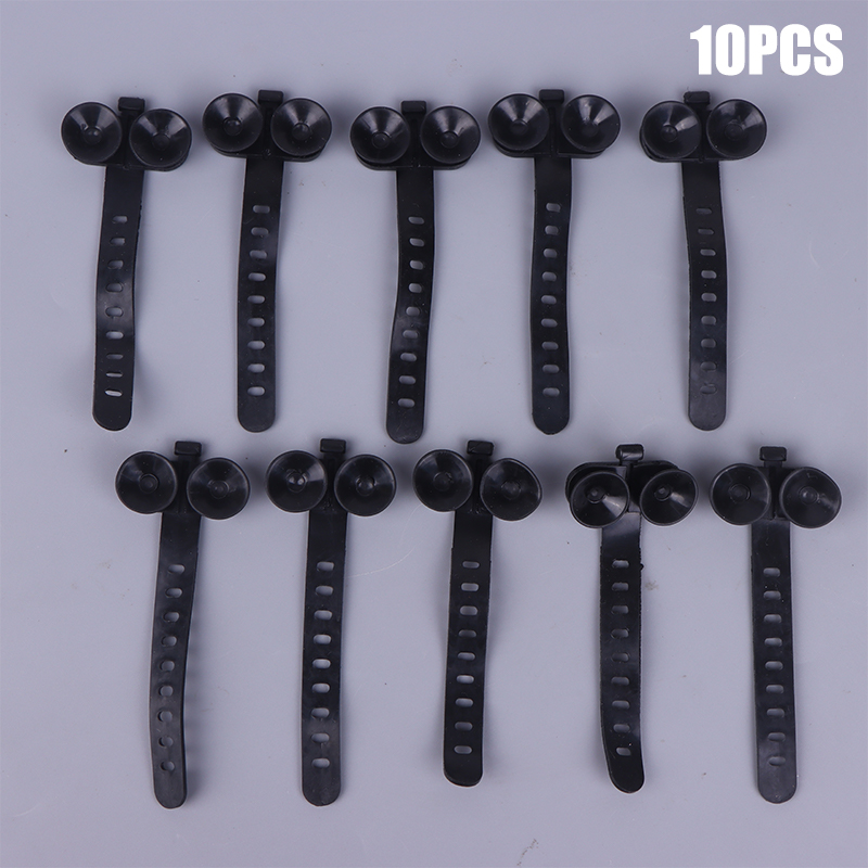 Plastic Pipe Clip - 10 unids/set pecera Tie ventosas acuario