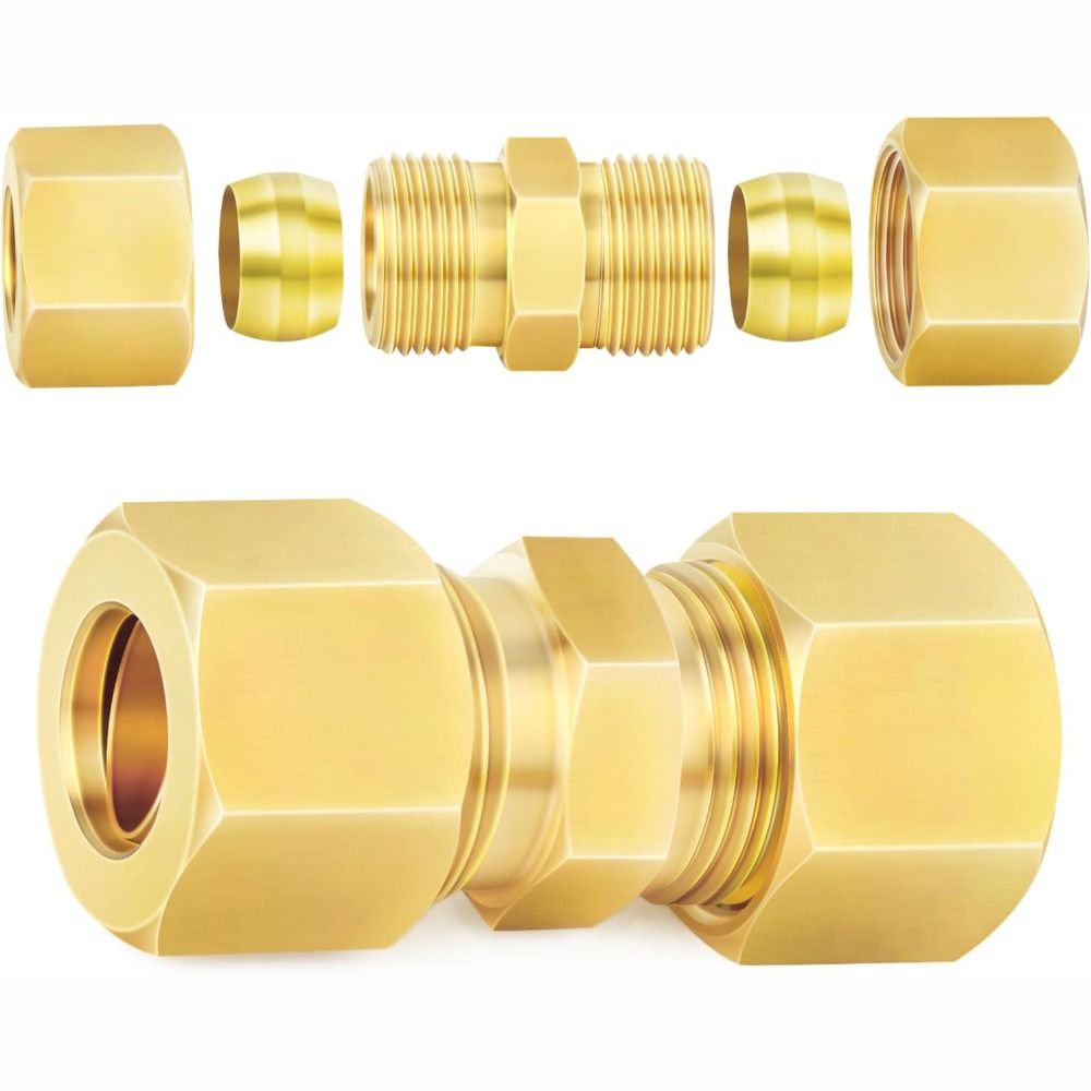 Compression Fitting Brass - Adaptador de latón, Conector de compresión