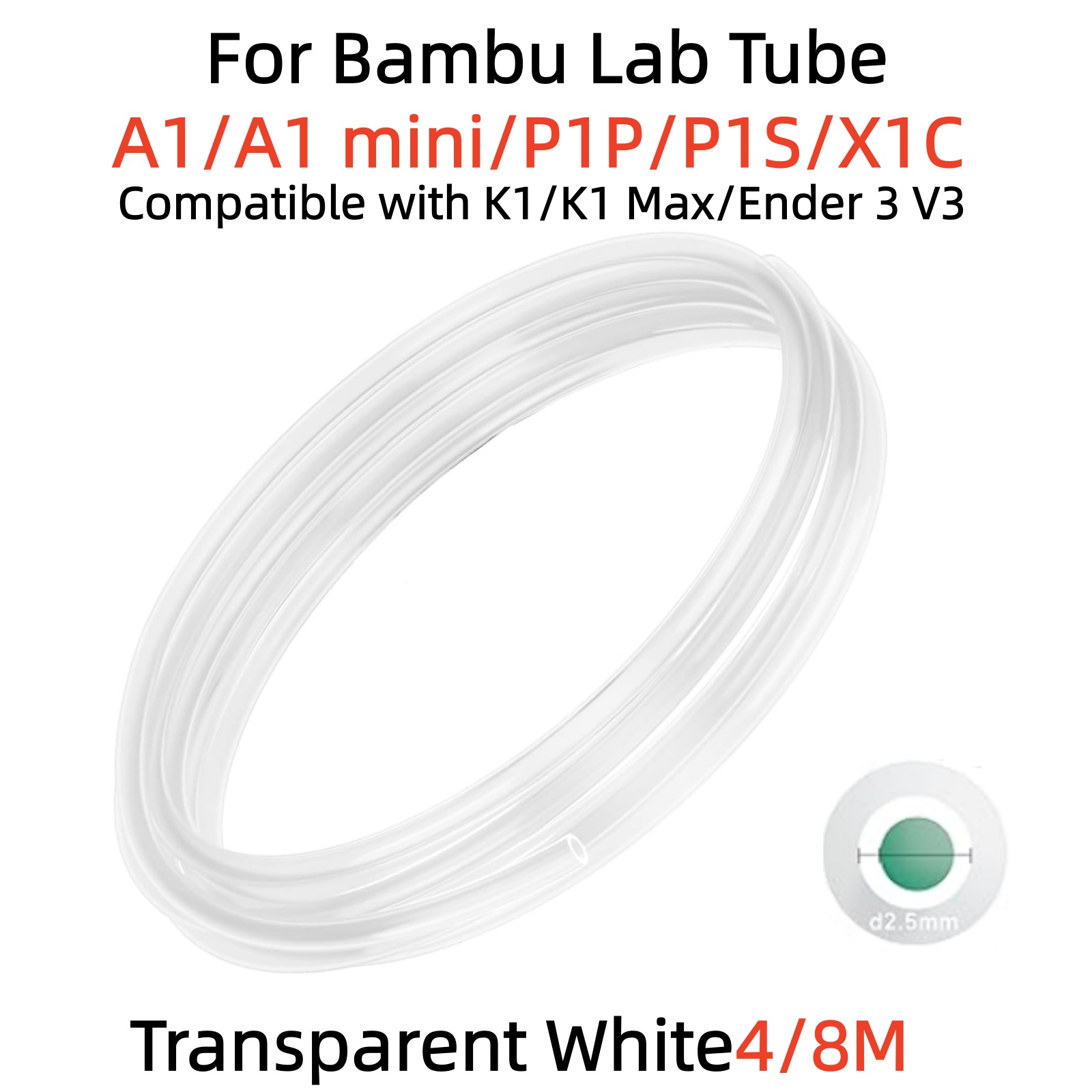 Ptfe Tape Thread - Para Bambu Lab Ptfe tubo P1P