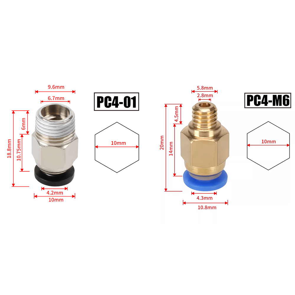 10 piezas/lote Conectores Neum - Ptfe Tape Thread reseña y precio