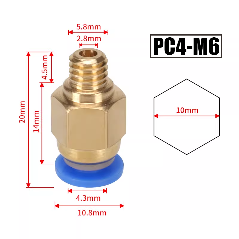 10 piezas/lote Conectores Neum - Ptfe Tape Thread reseña y precio