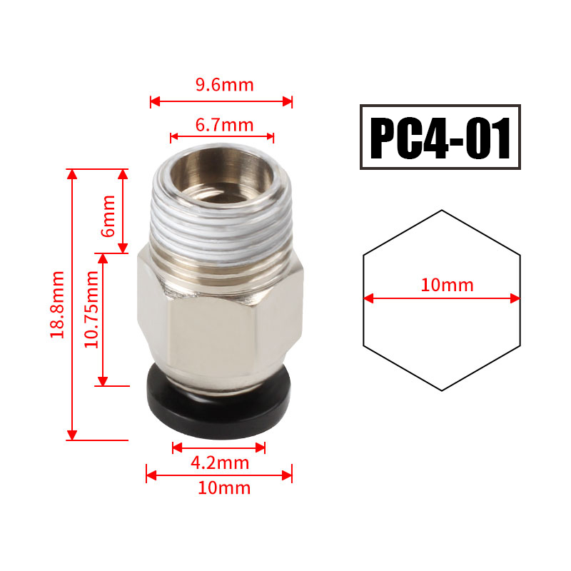 10 piezas/lote Conectores Neum - Ptfe Tape Thread reseña y precio